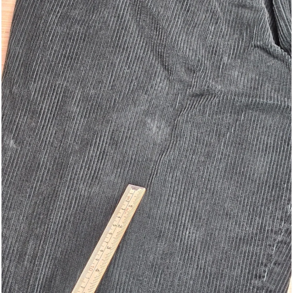 LL Bean Corduroy Pants Mens 38x29.5 Green Classic Fit Pleated Cotton Casual